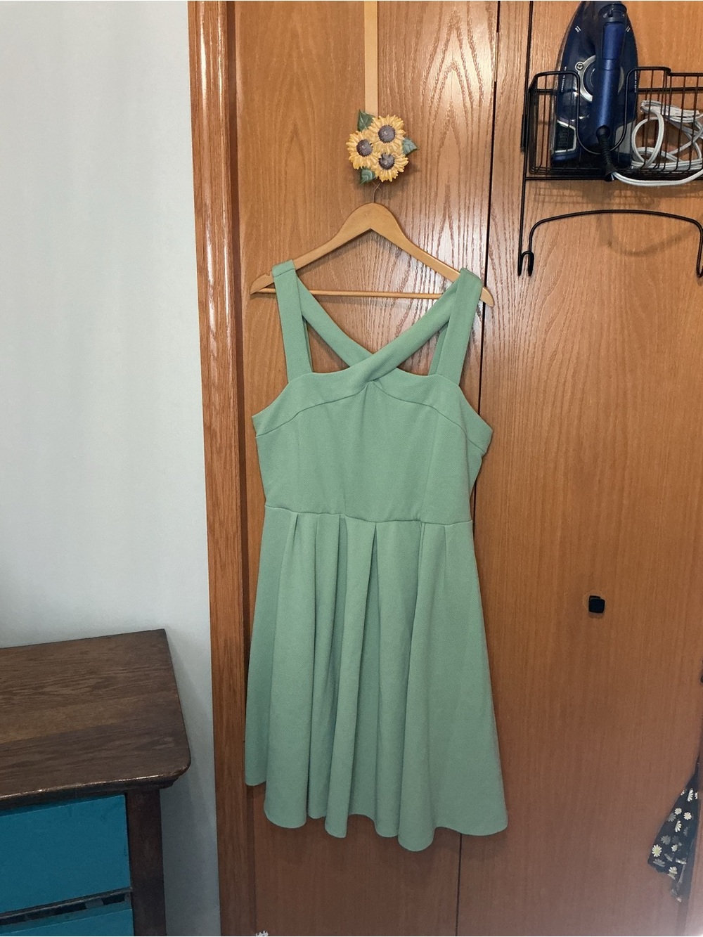 torrid Mint Green Cross-Back Fit & Flare Midi Dress